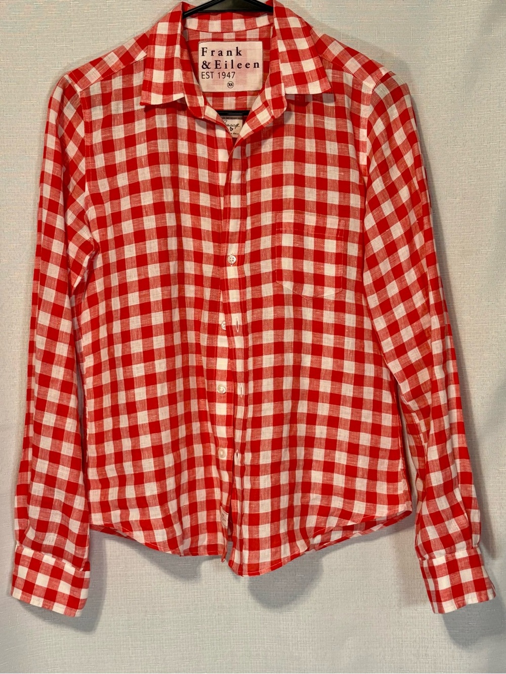 Frank & Eileen Red and White Gingham Shirt